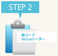 STEP2：QRコード、Felicaリーダーなどでメール会員を募集